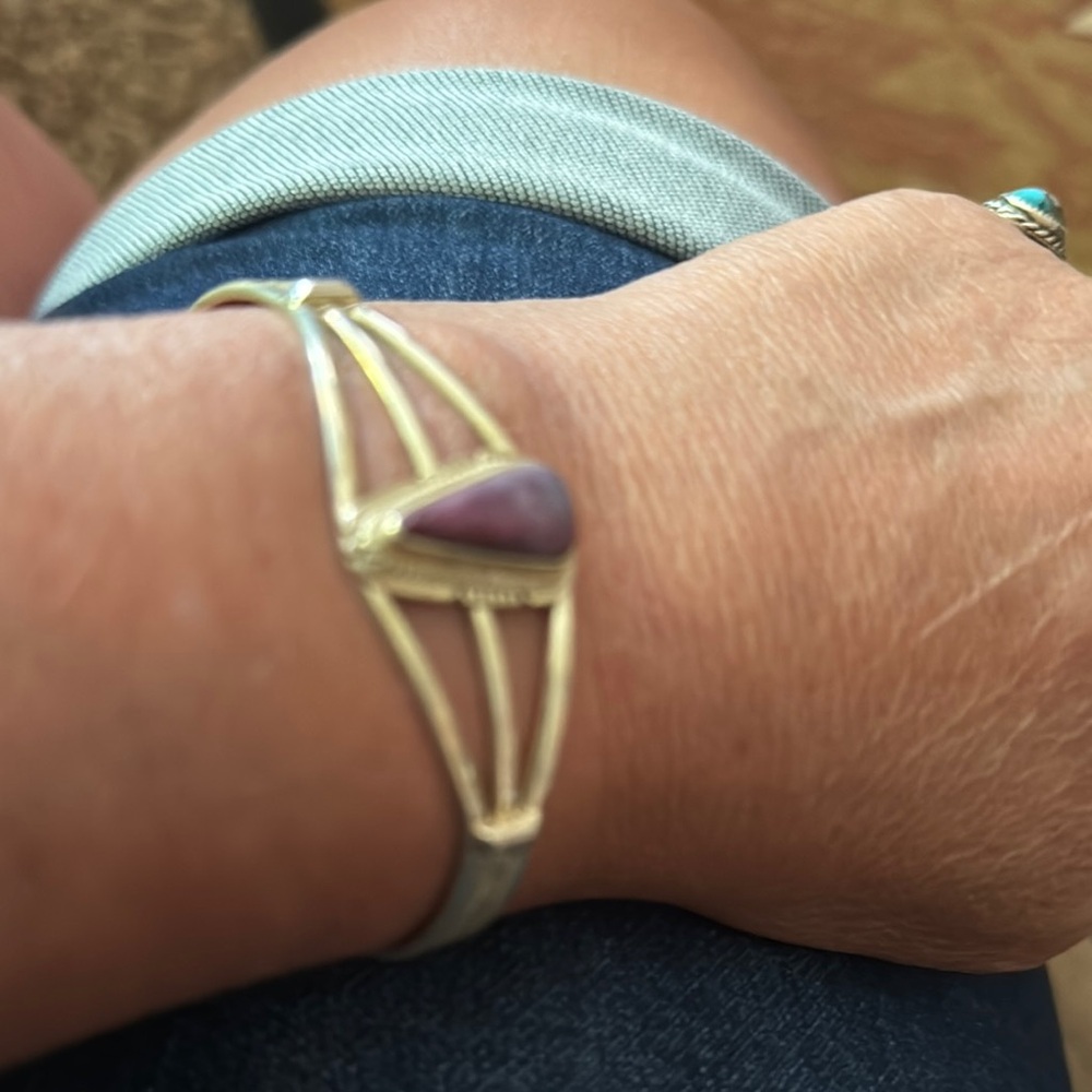 Elegant sterling silver deep Purple, amethyst stone Bracelet